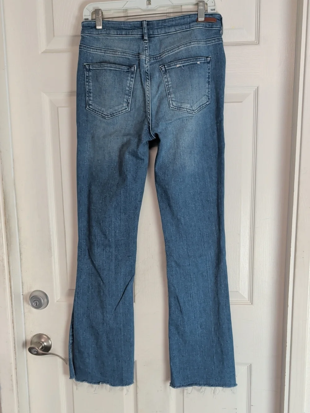 Pilcro High Rise Skinny Bootcut Jeans Womens 28 Button Fly Split Hem